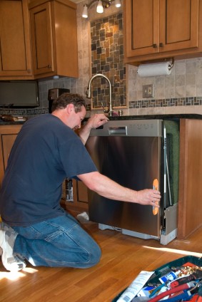 Dishwasher install in Trumbauersville, PA by Scavello Handyman Services handyman.